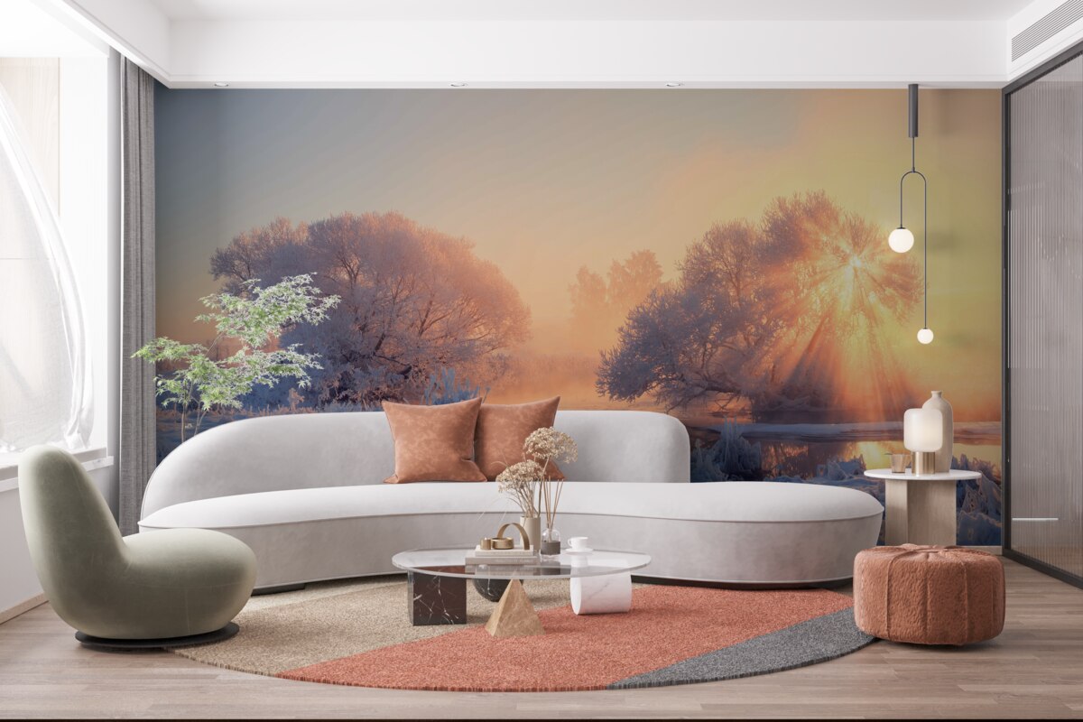 Fototapeta zimné ráno v mraze