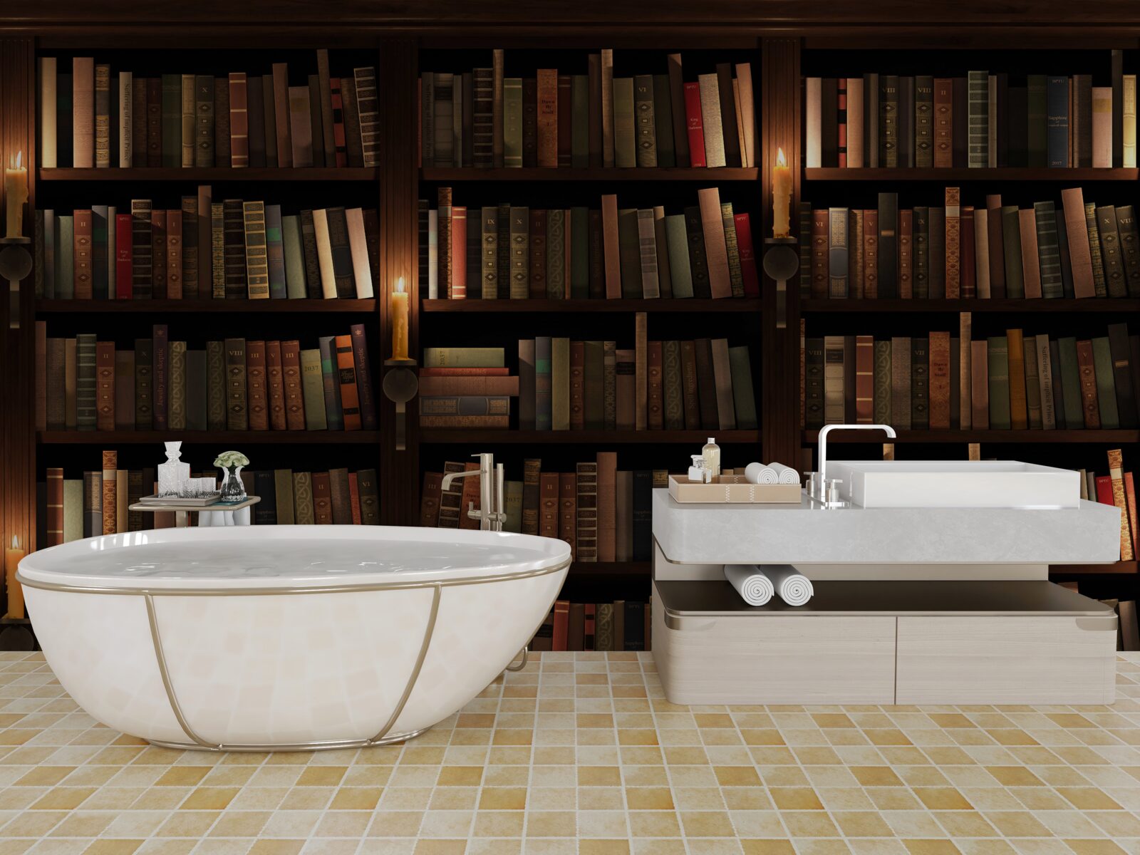 Fototapeta bohatá historická knižnica