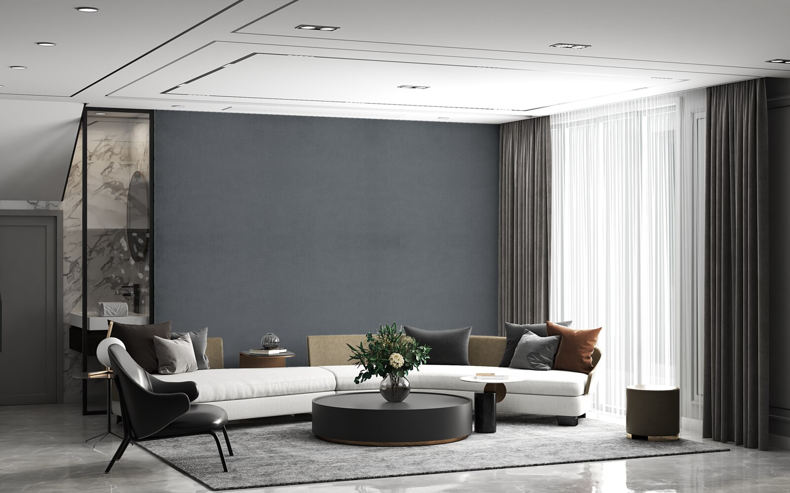 Fototapeta tmavosivé obdĺžniky