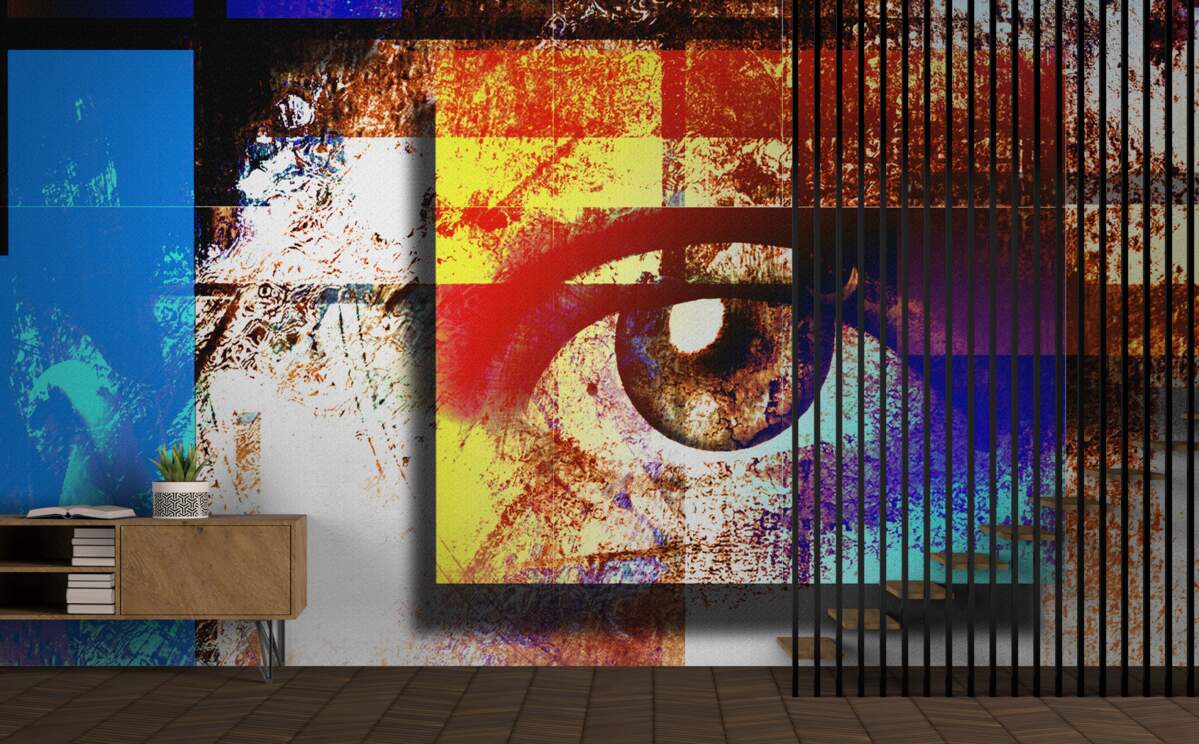 Fototapeta oko medzi viacfarebnou paletou