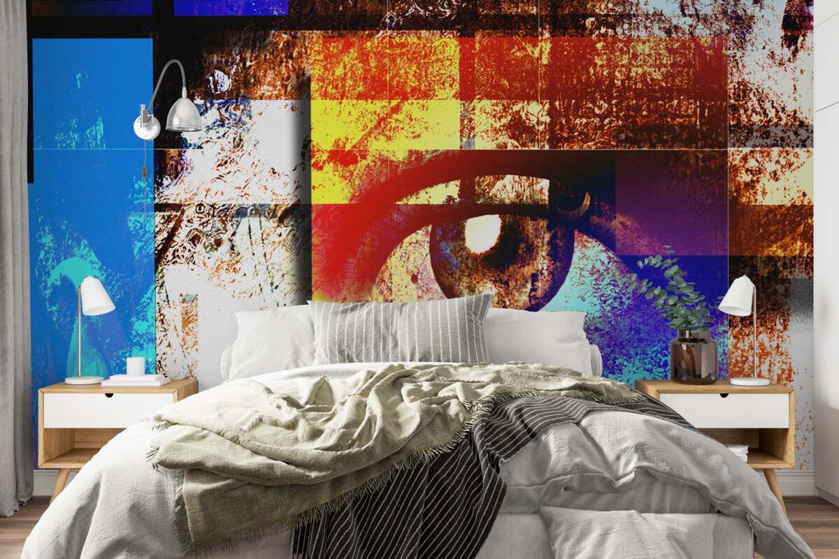 Fototapeta oko medzi viacfarebnou paletou