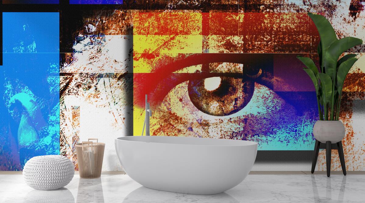 Fototapeta oko medzi viacfarebnou paletou