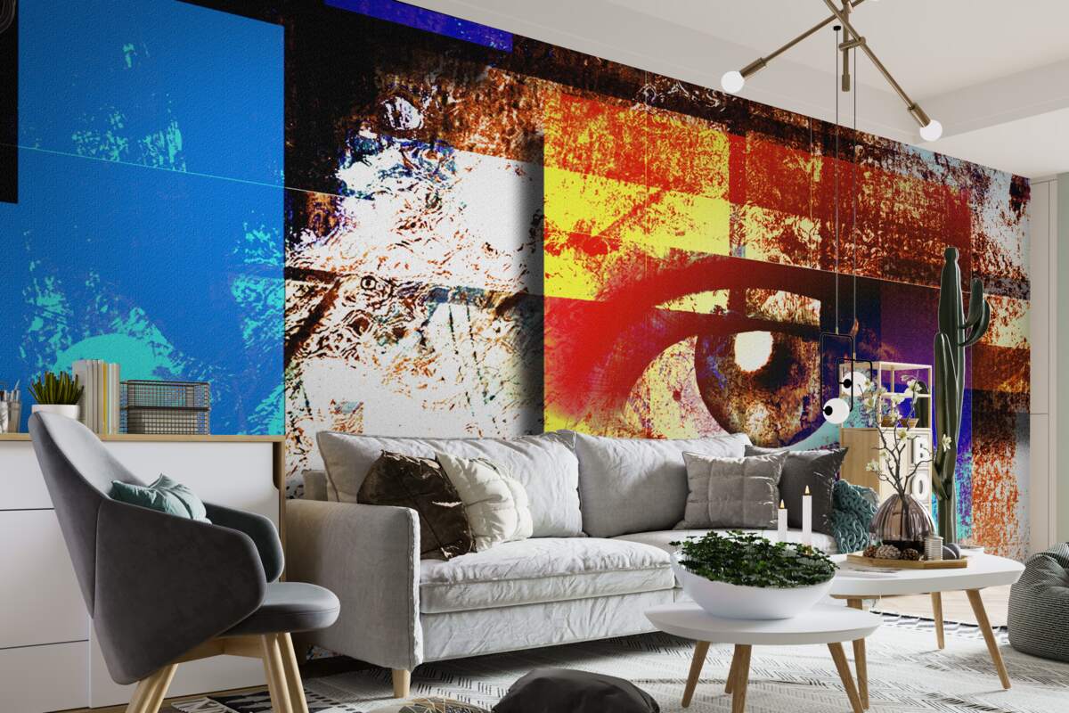 Fototapeta oko medzi viacfarebnou paletou