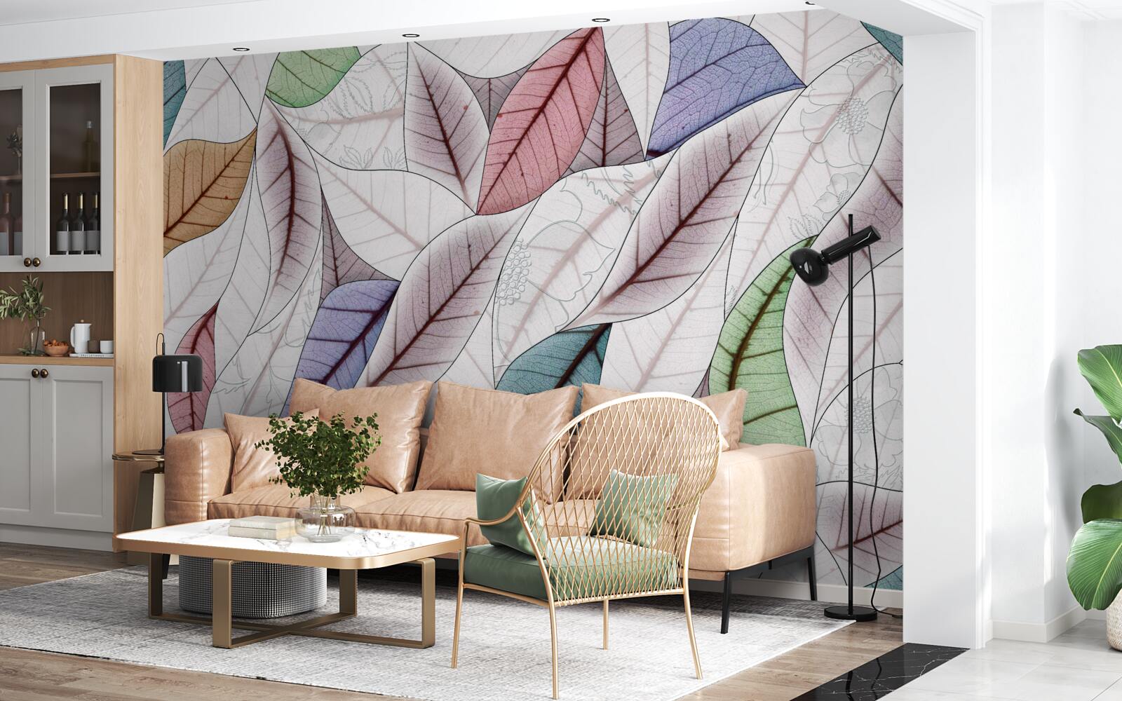 Fototapeta abstraktný obraz vyrobený z jesenného lístia