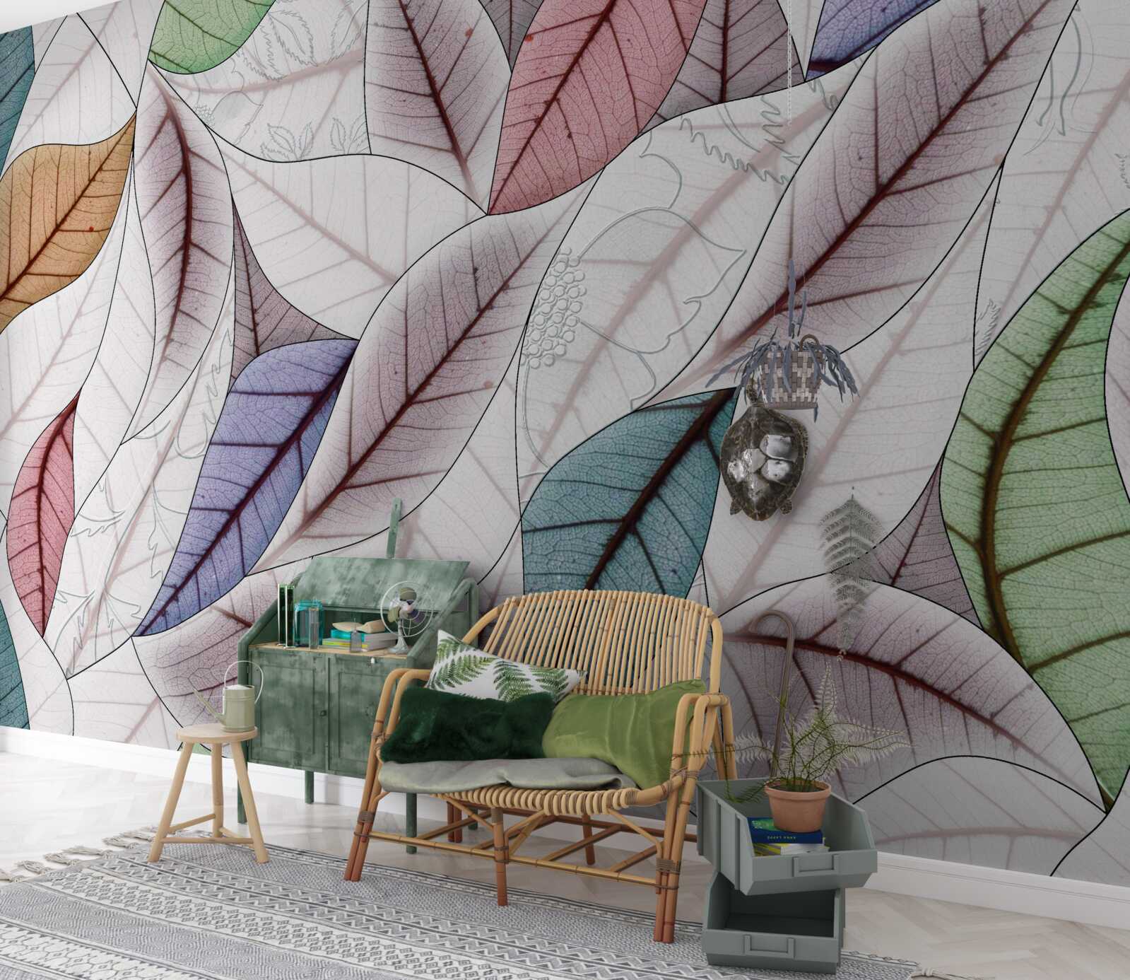 Fototapeta abstraktný obraz vyrobený z jesenného lístia