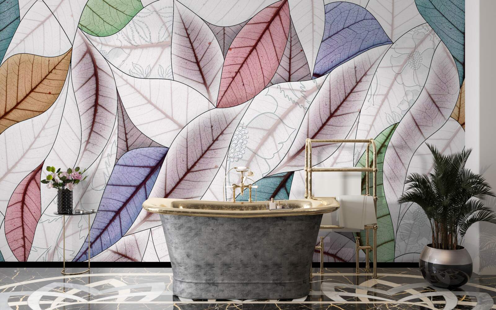 Fototapeta abstraktný obraz vyrobený z jesenného lístia