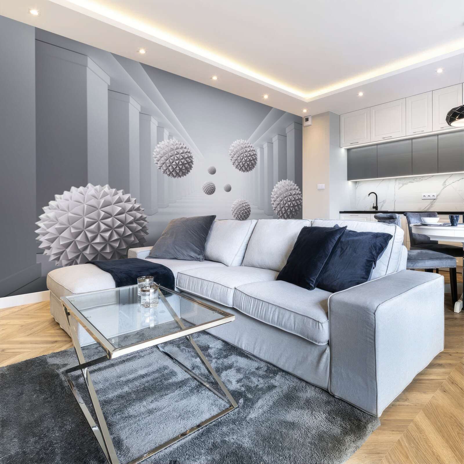 Fototapeta gule miznú v nekonečnej chodbe