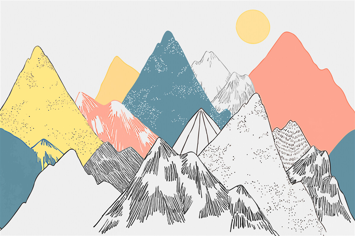 Fototapeta zimný západ slnka v studených horách