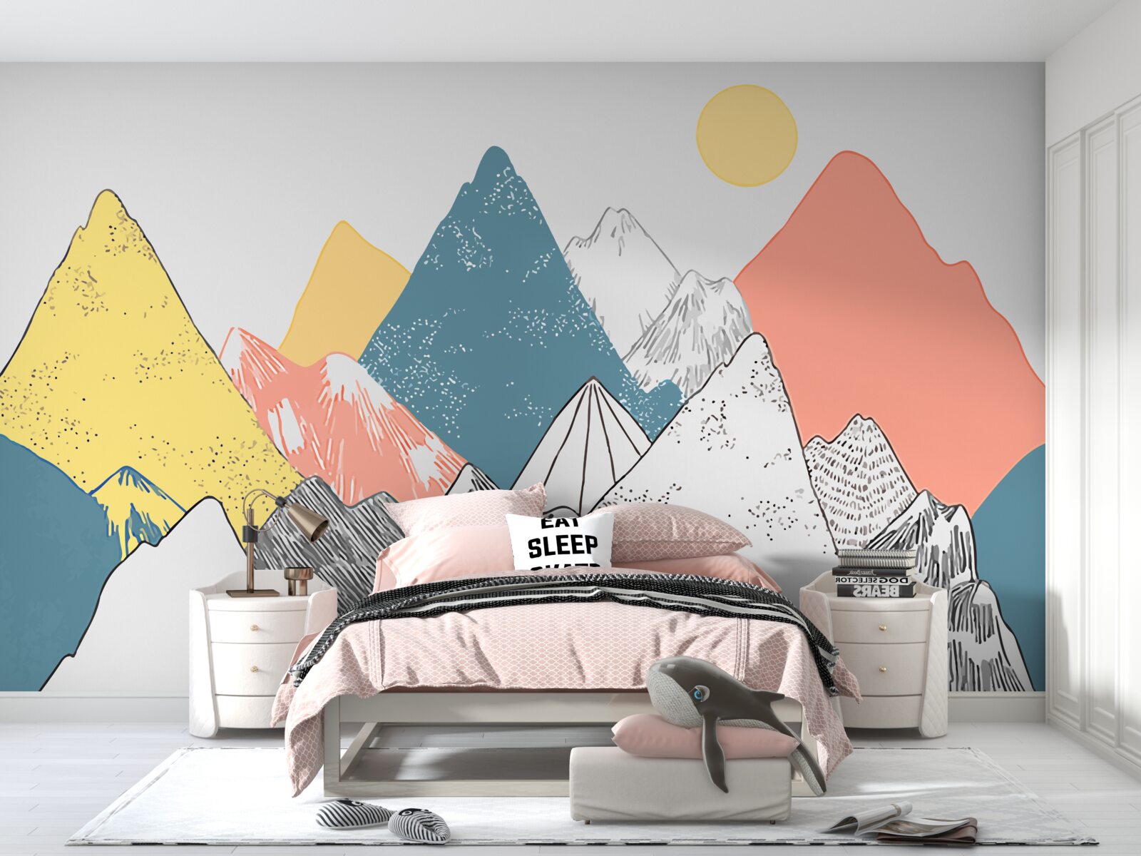 Fototapeta zimný západ slnka v studených horách