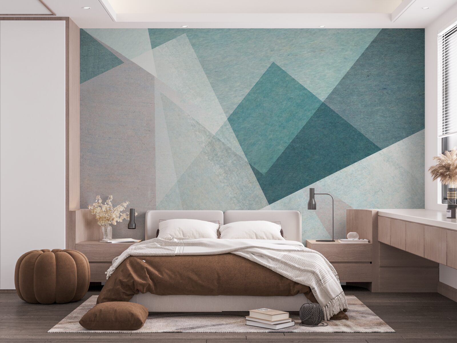 Fototapeta vrcholy v odtieňoch modrej a ružovej