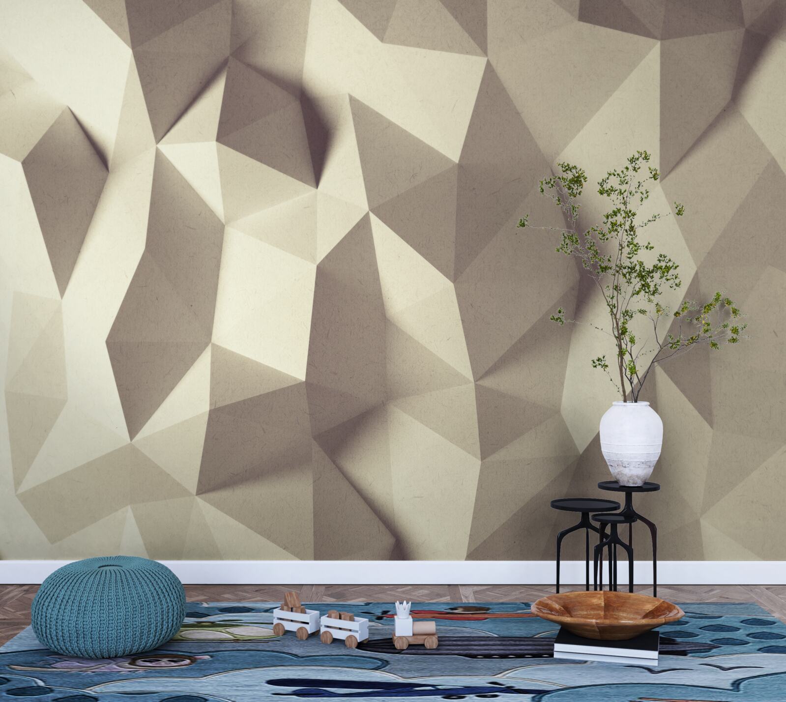 Fototapeta textúra geometrických tvarov s jasným objemom