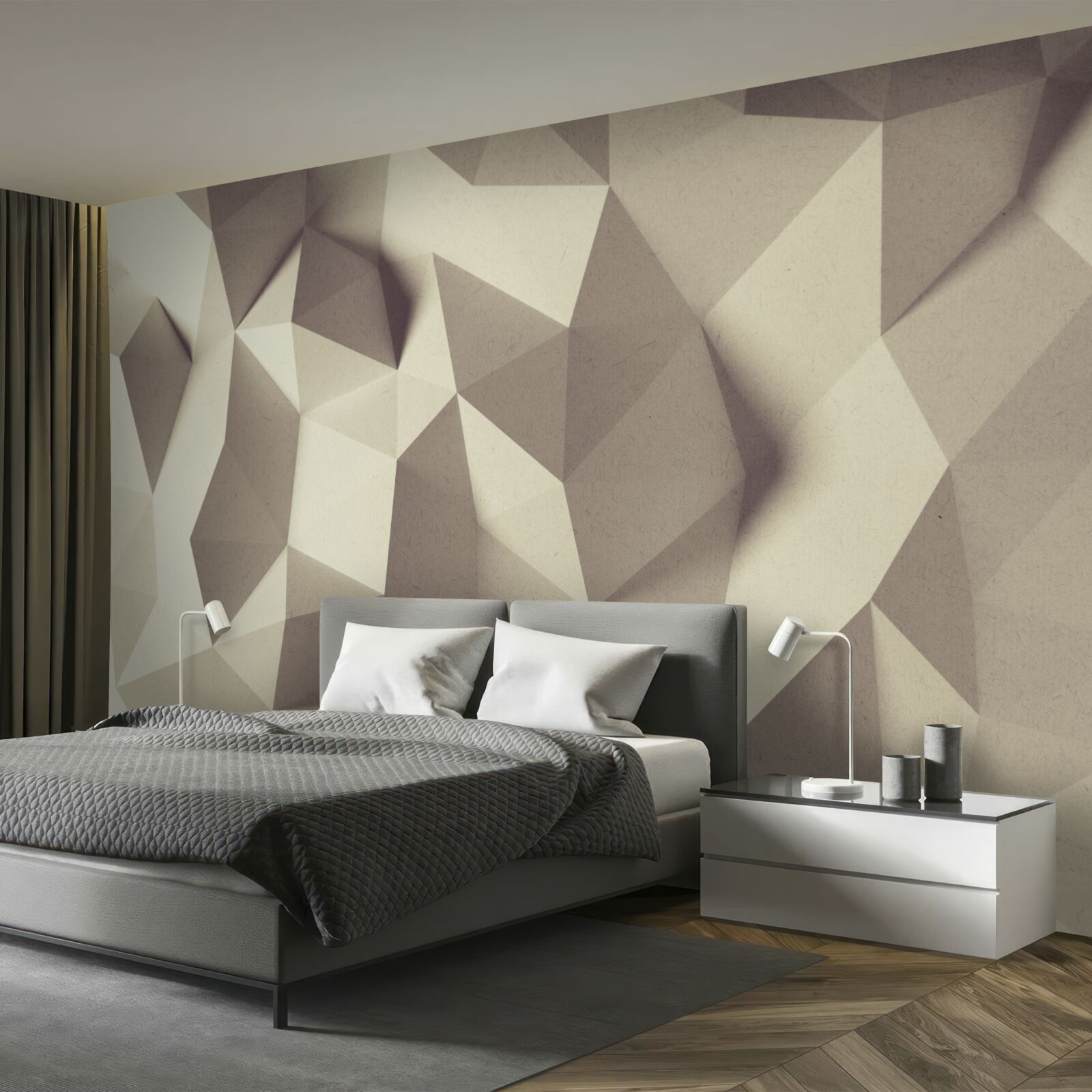 Fototapeta textúra geometrických tvarov s jasným objemom