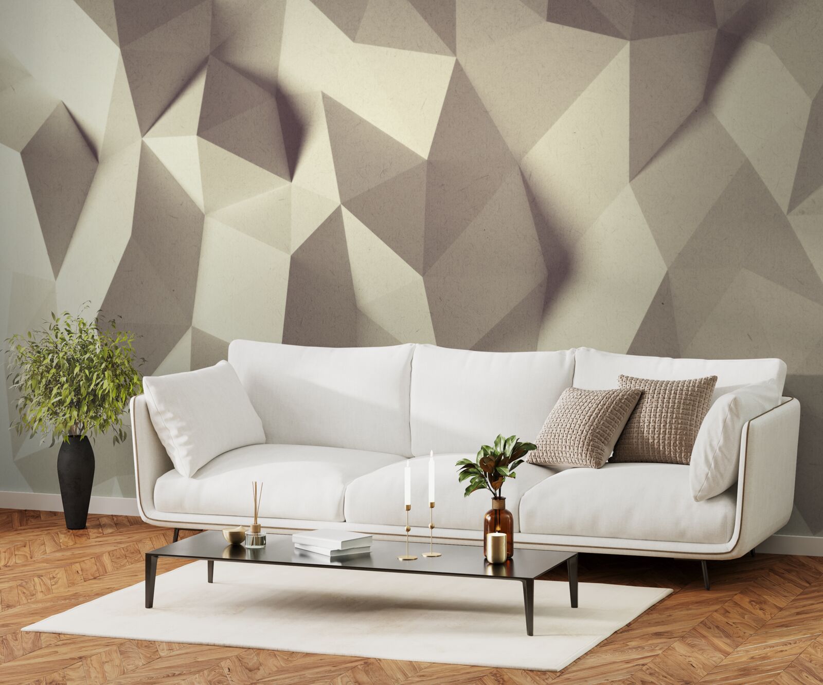 Fototapeta textúra geometrických tvarov s jasným objemom