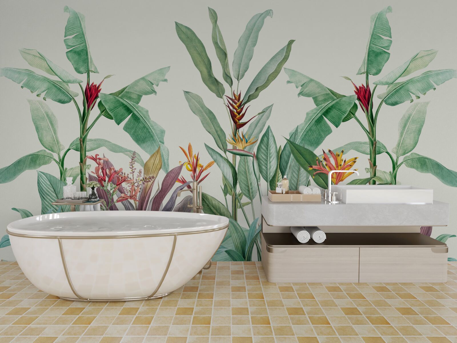 Fototapeta tropické zelené listy