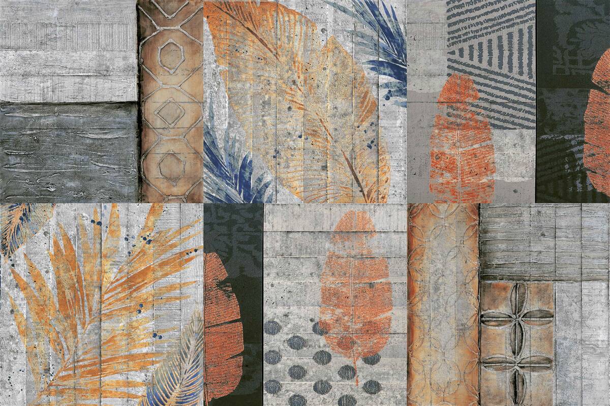 Fototapeta geometrické obrazce v listoch