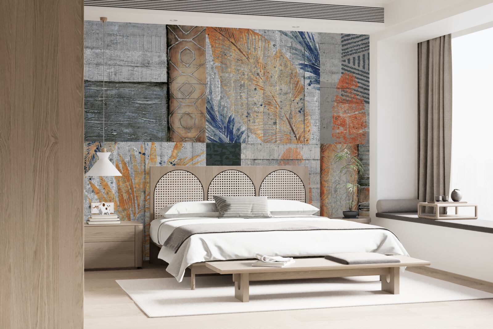 Fototapeta geometrické obrazce v listoch