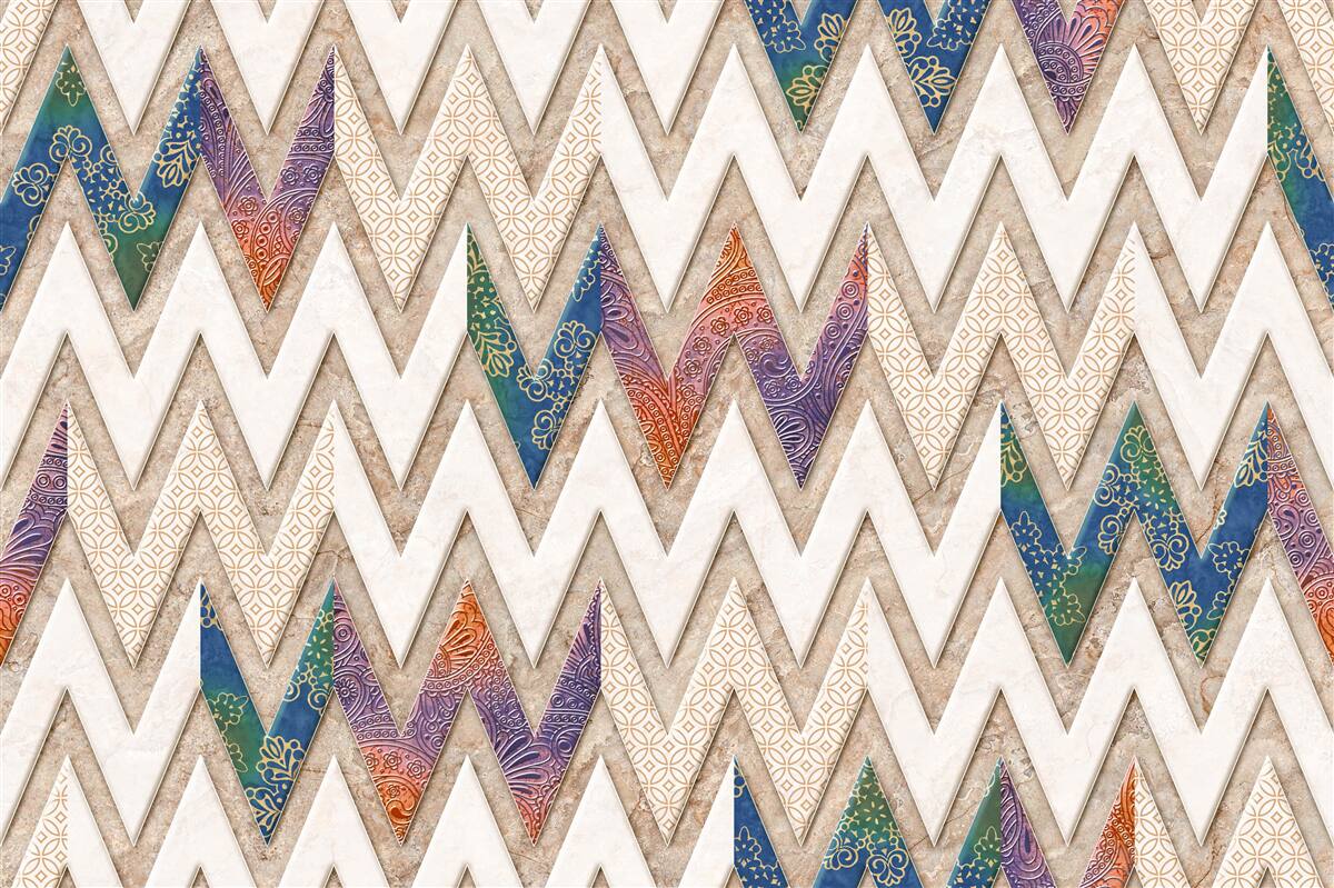 Fototapeta polychrómované vlnovky