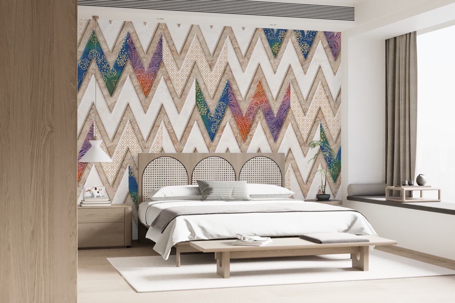 Fototapeta polychrómované vlnovky