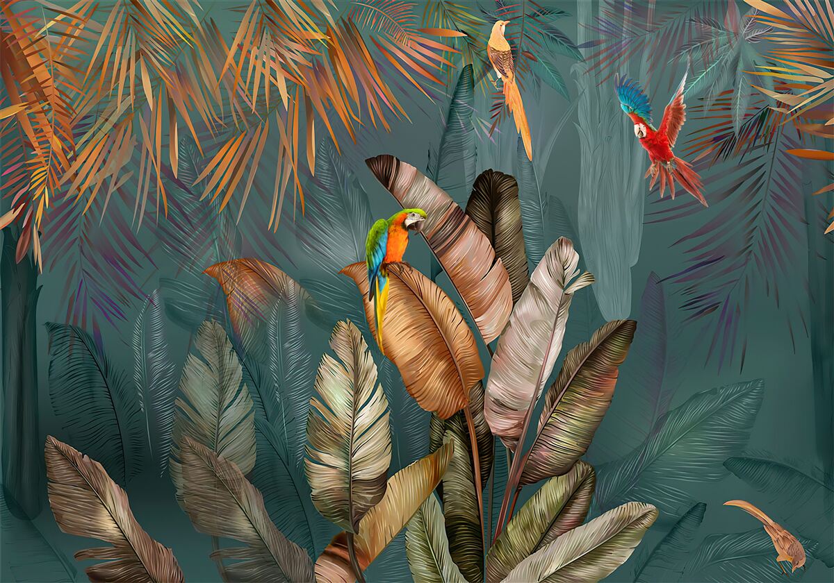 Fototapeta stretnutie dvoch papagájov