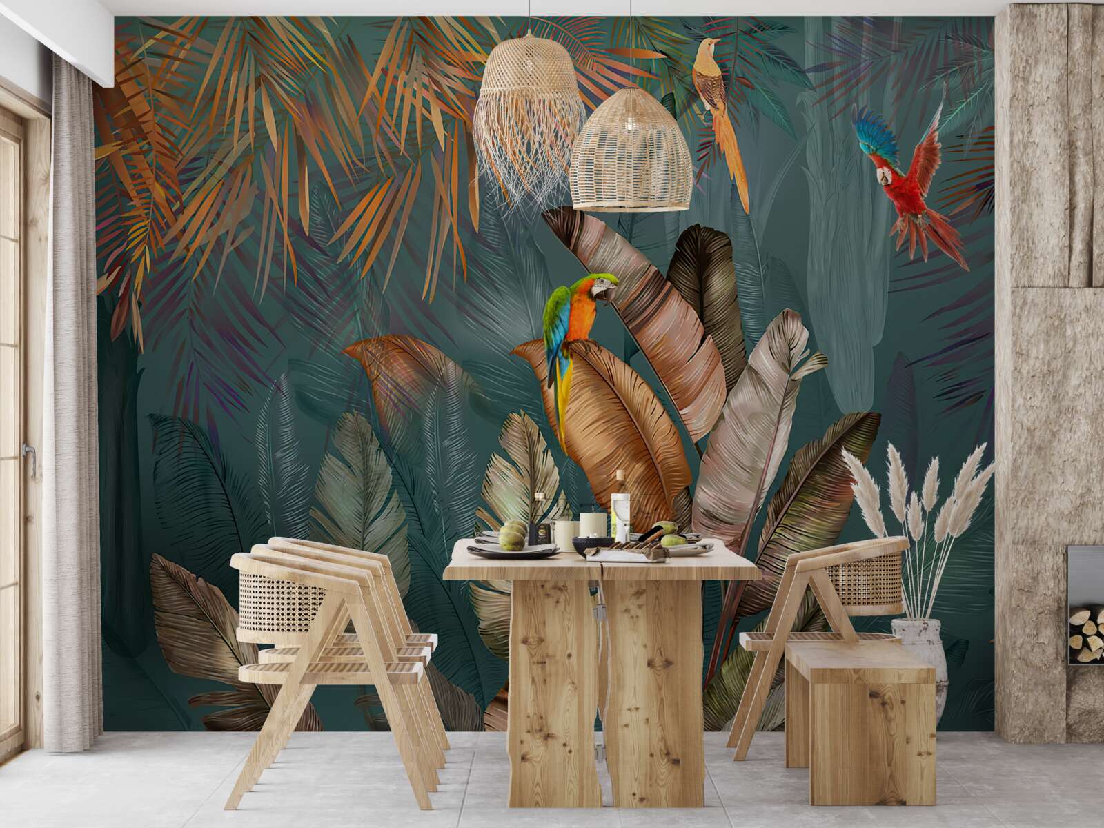 Fototapeta stretnutie dvoch papagájov