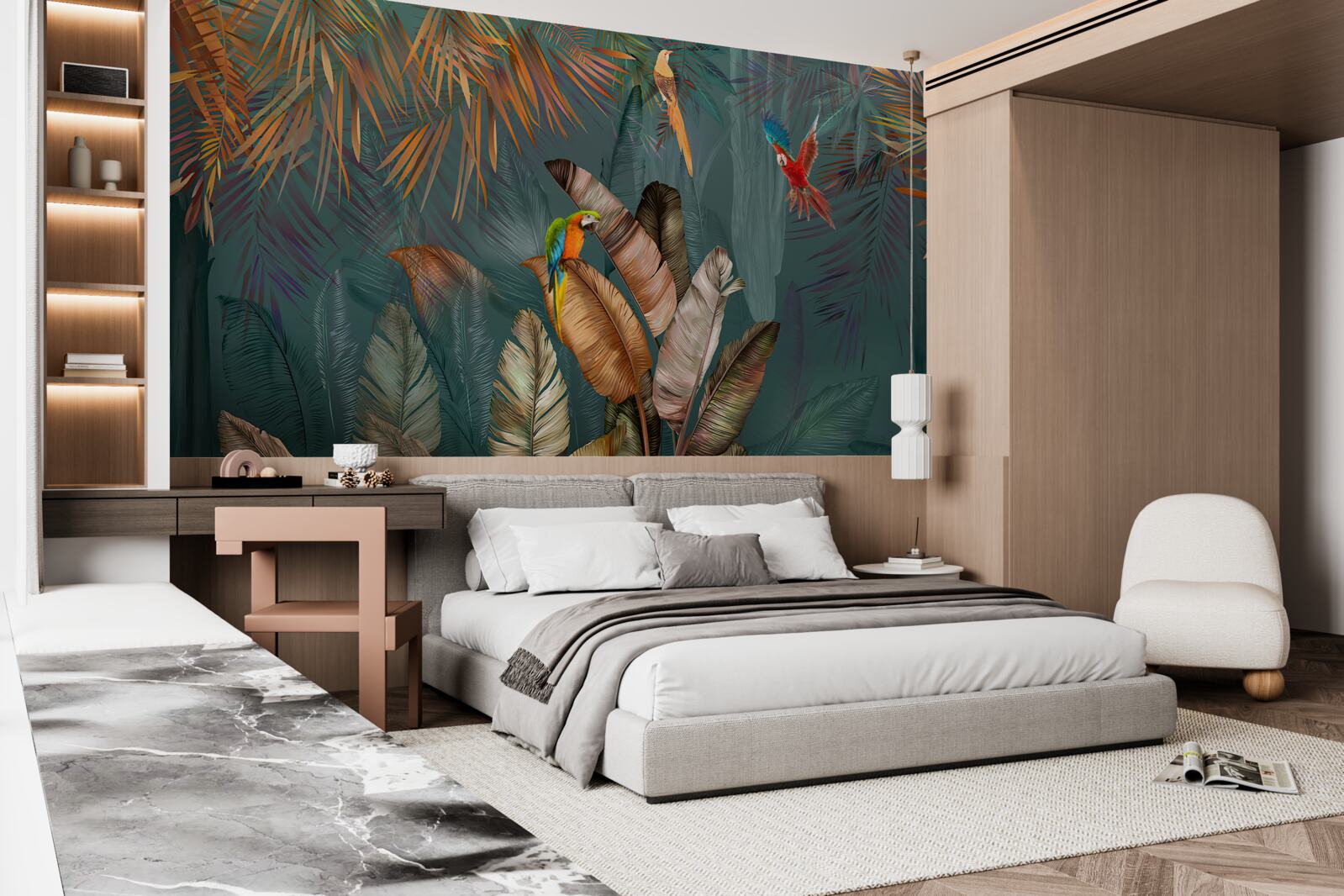 Fototapeta stretnutie dvoch papagájov