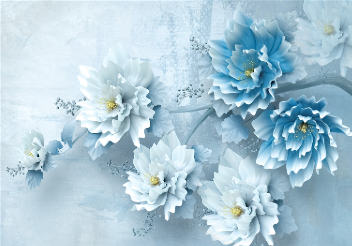 Fototapeta kvety sú svetlomodré