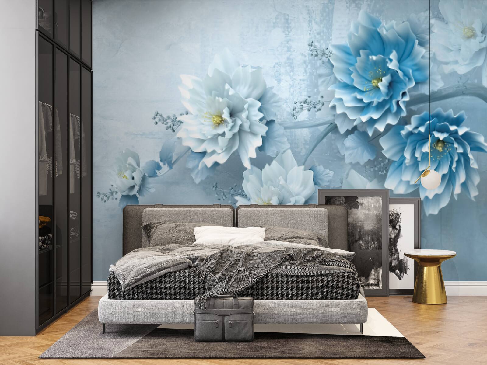 Fototapeta kvety sú svetlomodré