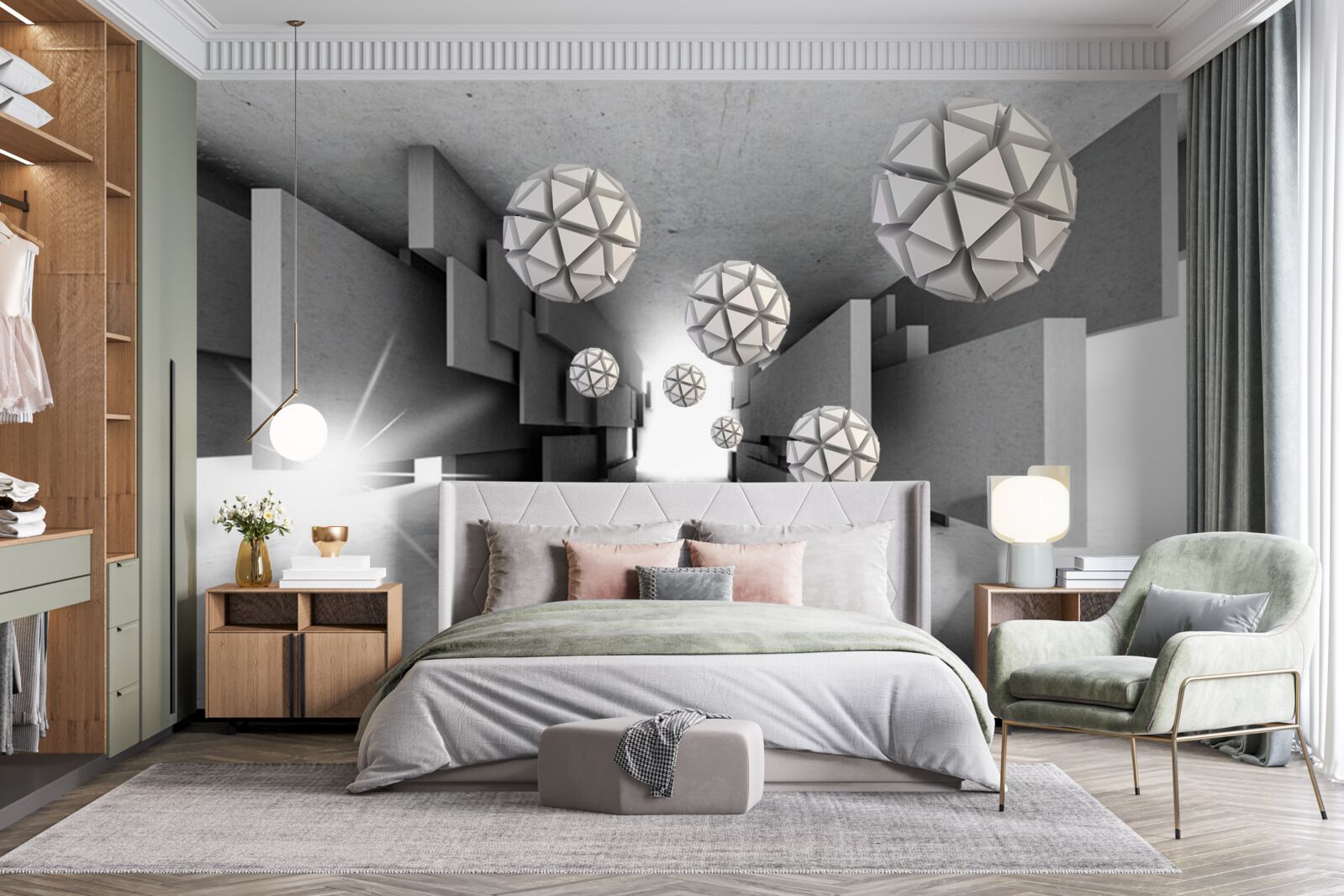 Fototapeta zloženie geometrických tvarov