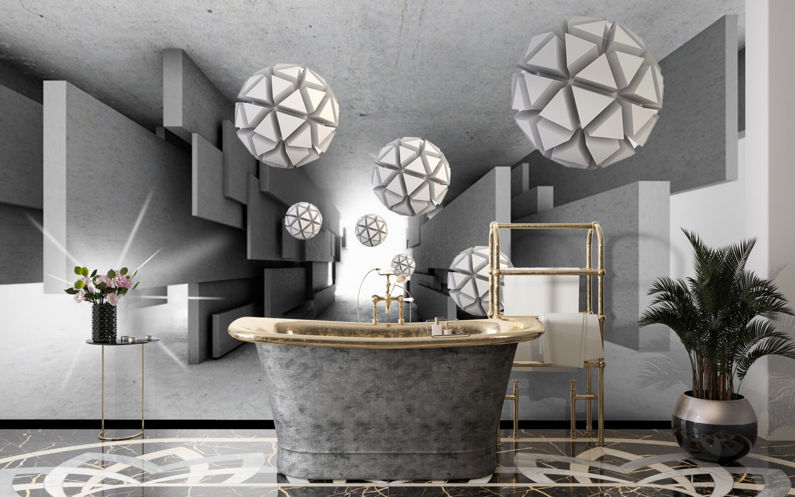 Fototapeta zloženie geometrických tvarov