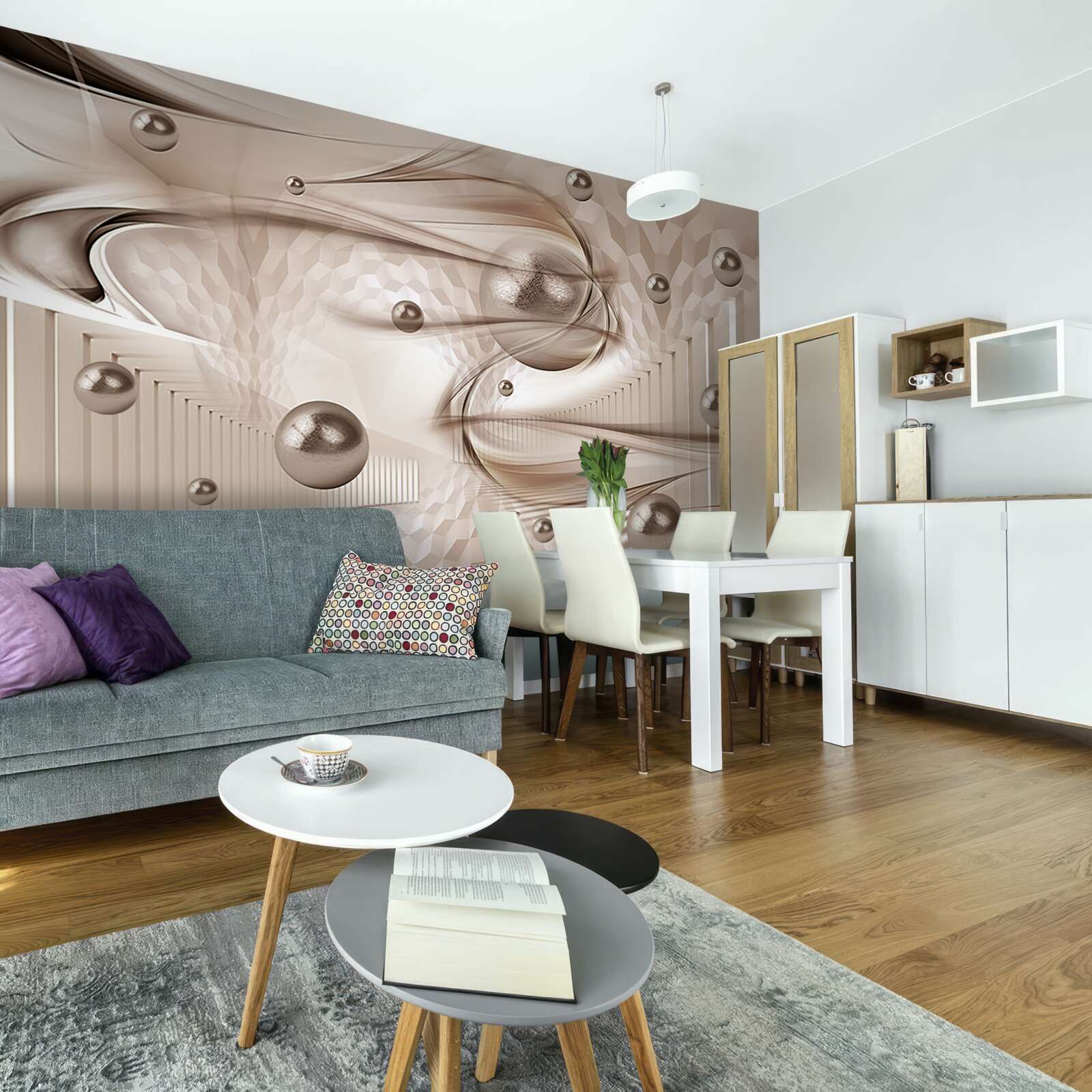 Fototapeta abstraktný ružový hodváb s perlami