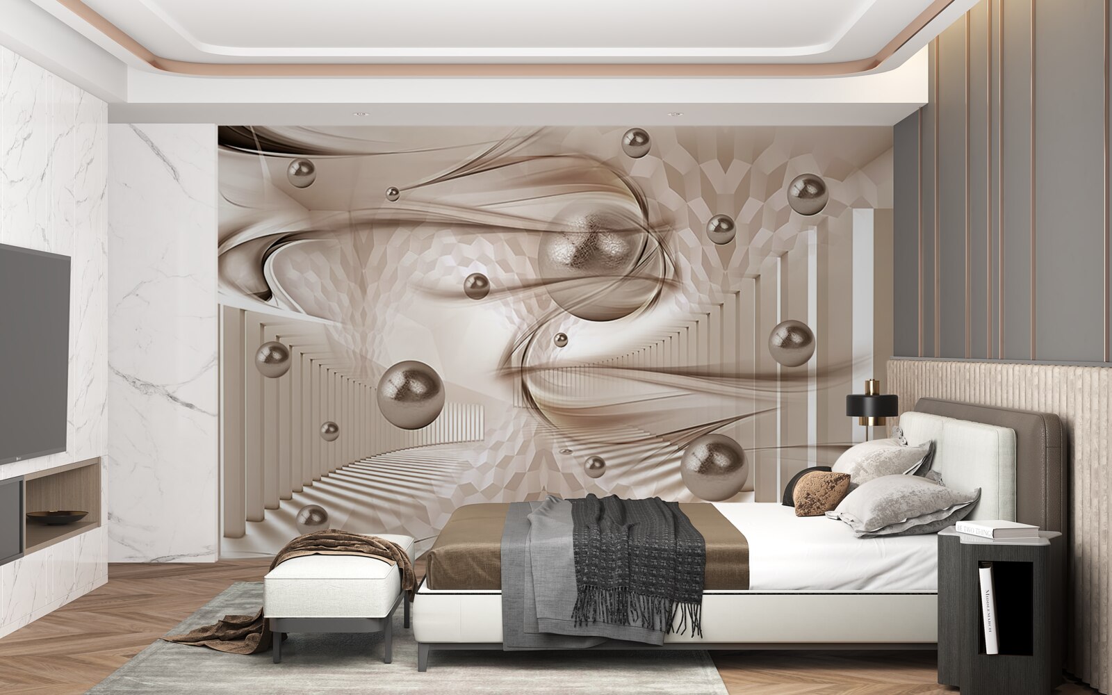 Fototapeta abstraktný ružový hodváb s perlami