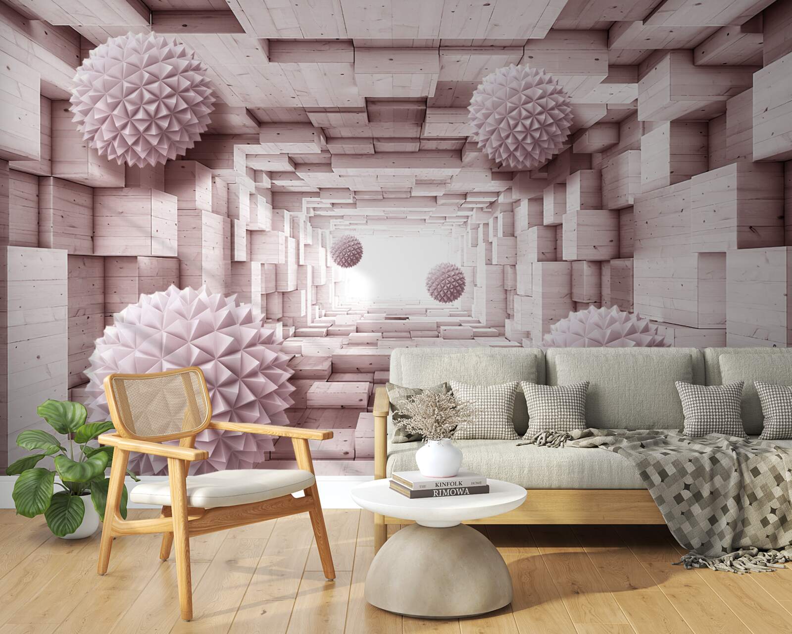 Fototapeta geometrické gule idúce do nekonečna