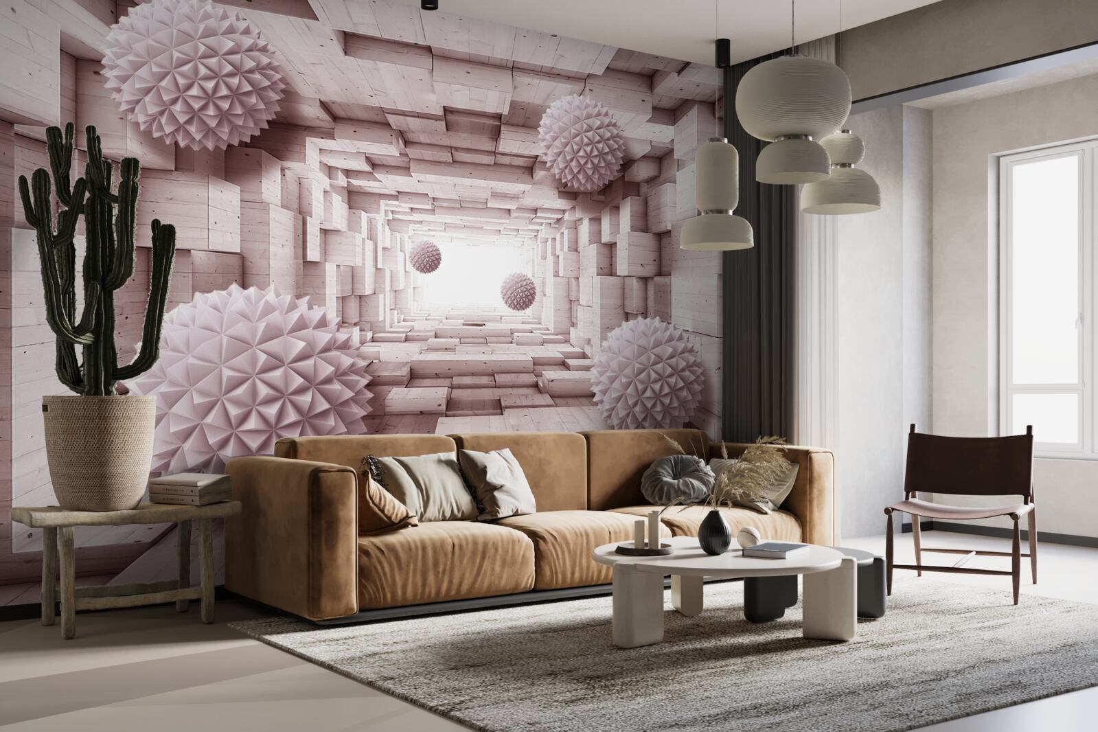 Fototapeta geometrické gule idúce do nekonečna