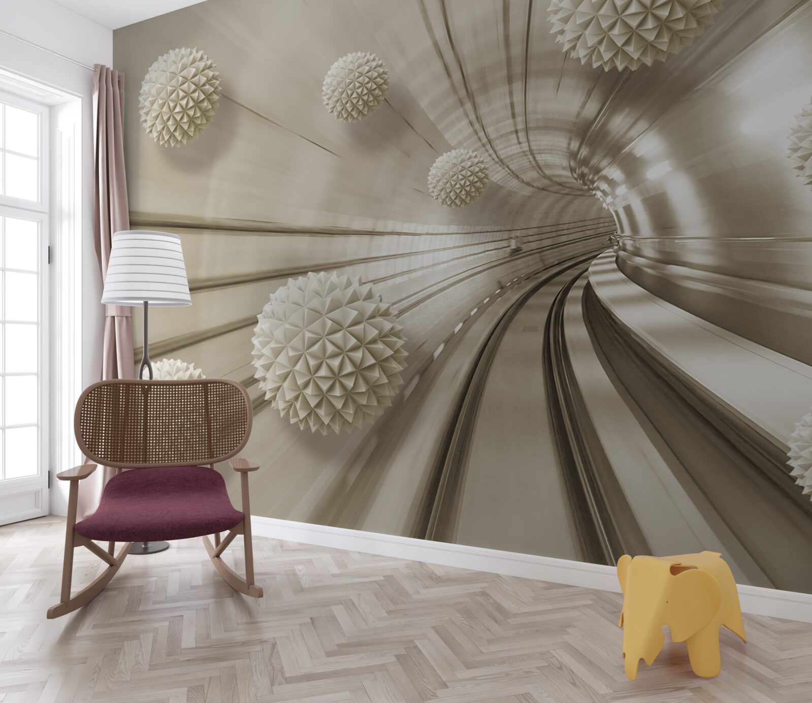 Fototapeta svetlohnedé gule v uličke