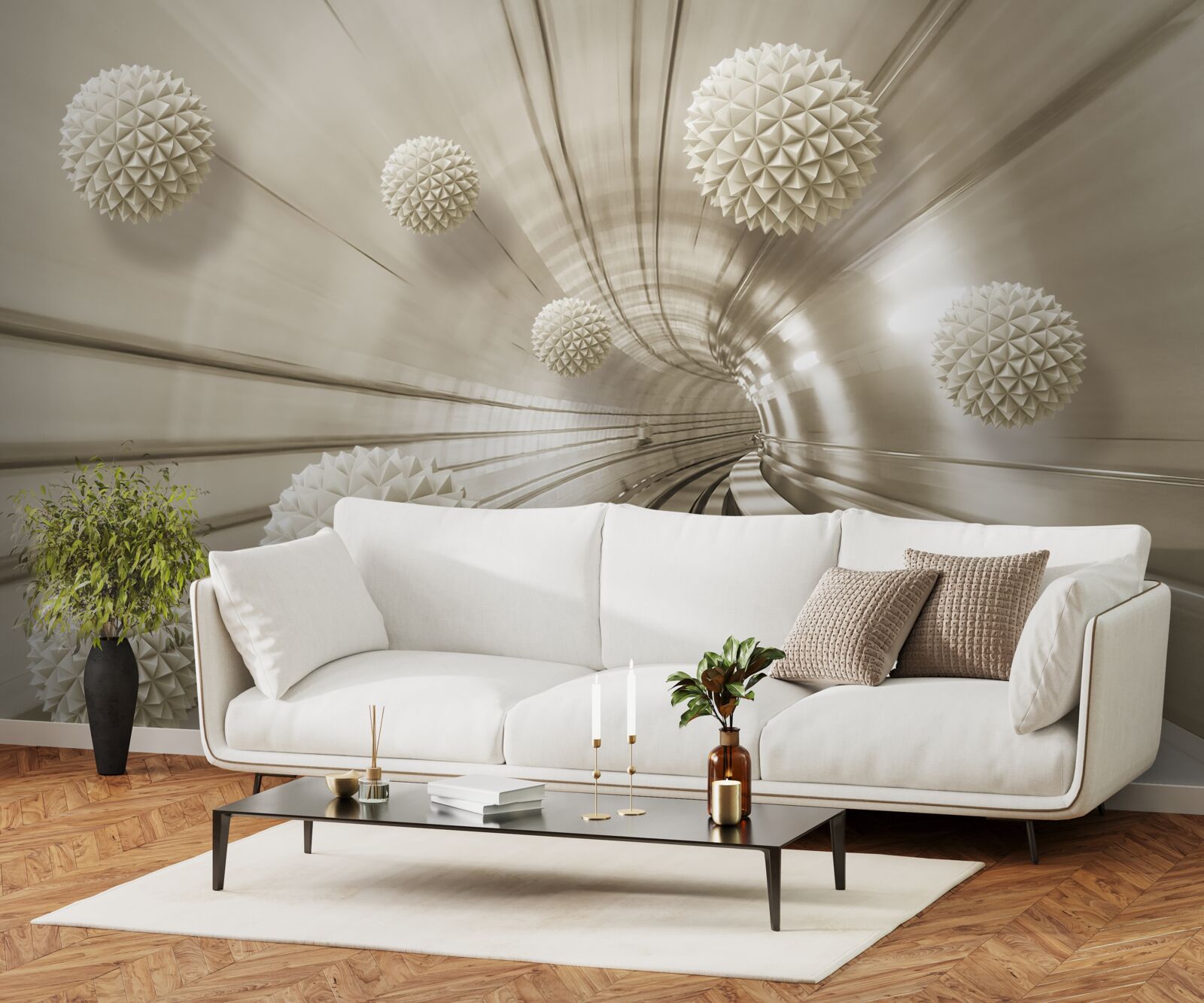 Fototapeta svetlohnedé gule v uličke