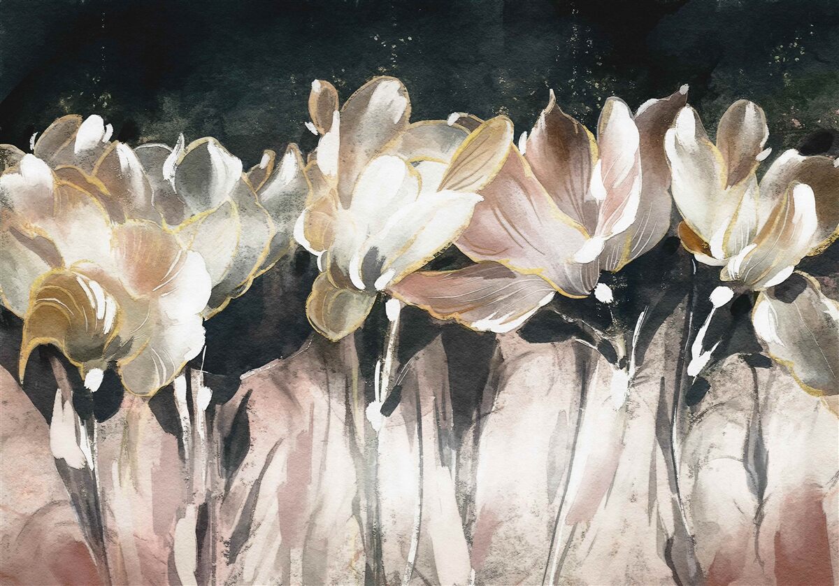 Fototapeta flóra v pastelových farbách