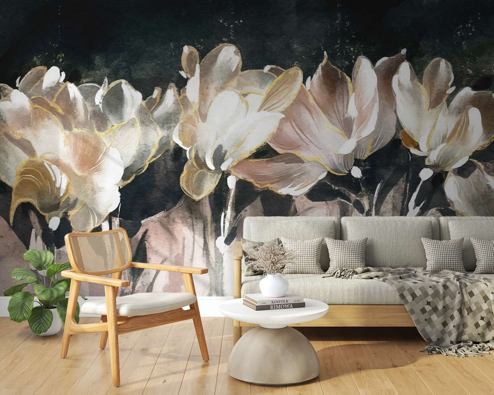 Fototapeta flóra v pastelových farbách