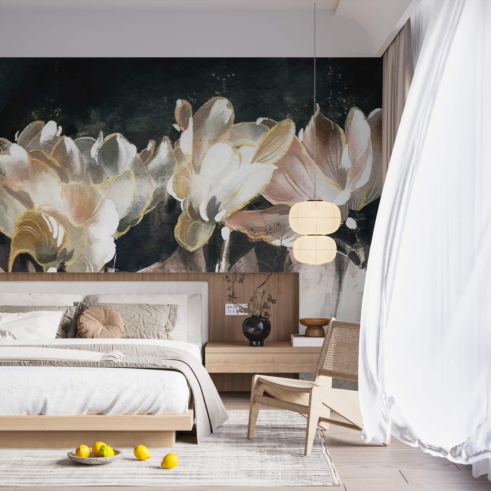 Fototapeta flóra v pastelových farbách