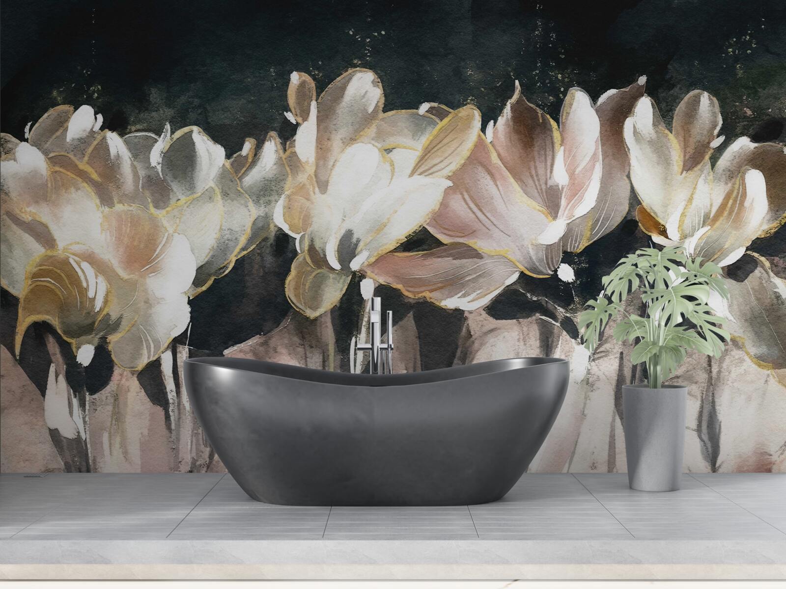 Fototapeta flóra v pastelových farbách