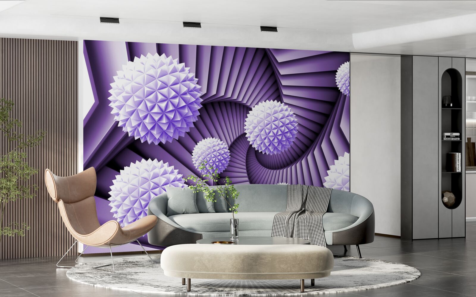 Fototapeta rebrík a lopta v abstrakcii