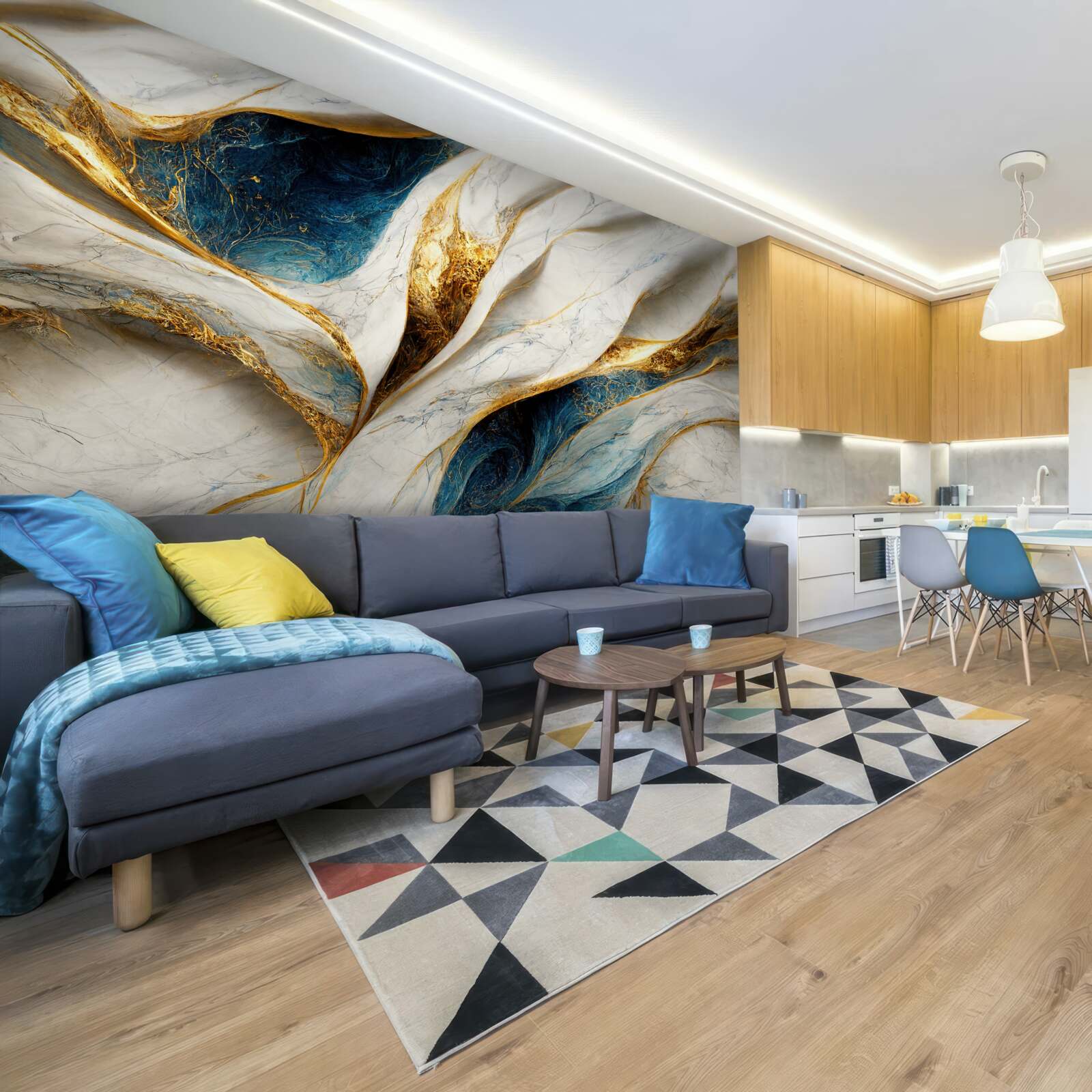 Fototapeta exkluzívny snehobiely mramor so zlátením