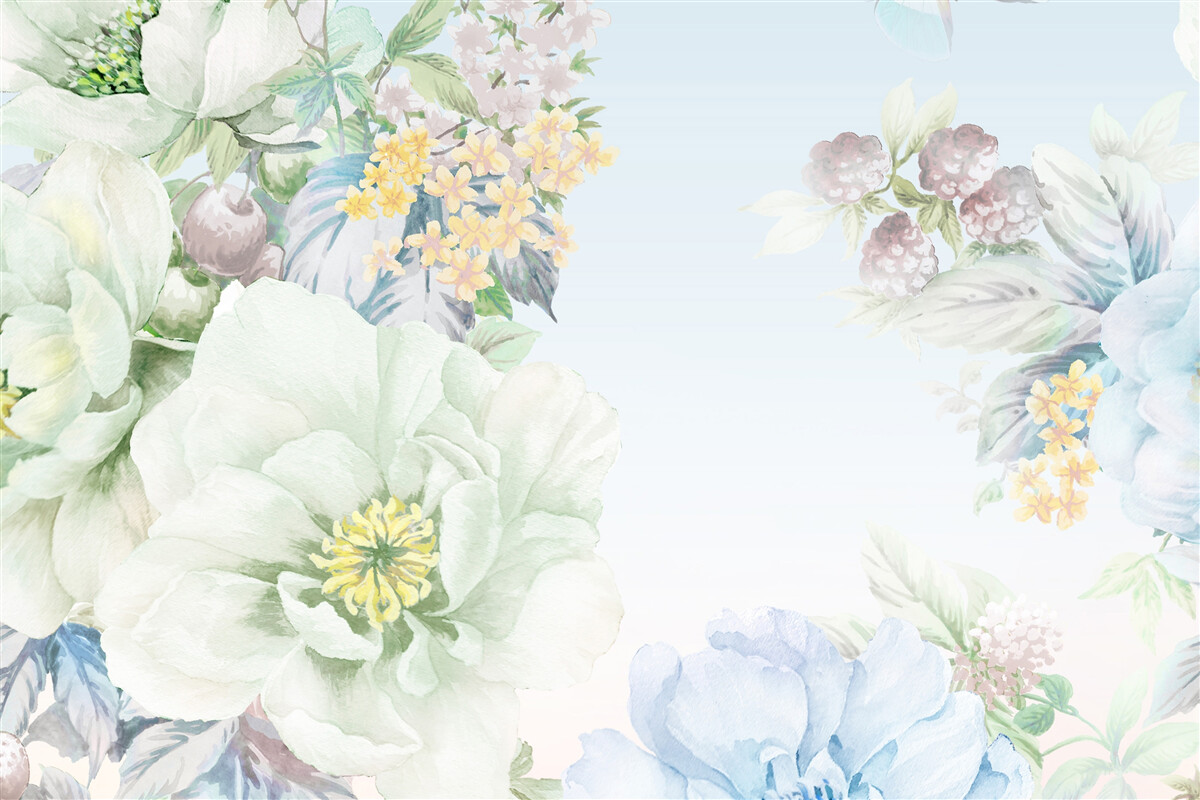 Fototapeta kvety v jemných pastelových farbách