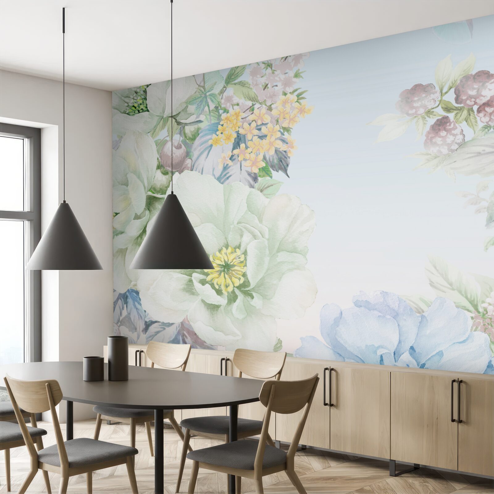 Fototapeta kvety v jemných pastelových farbách