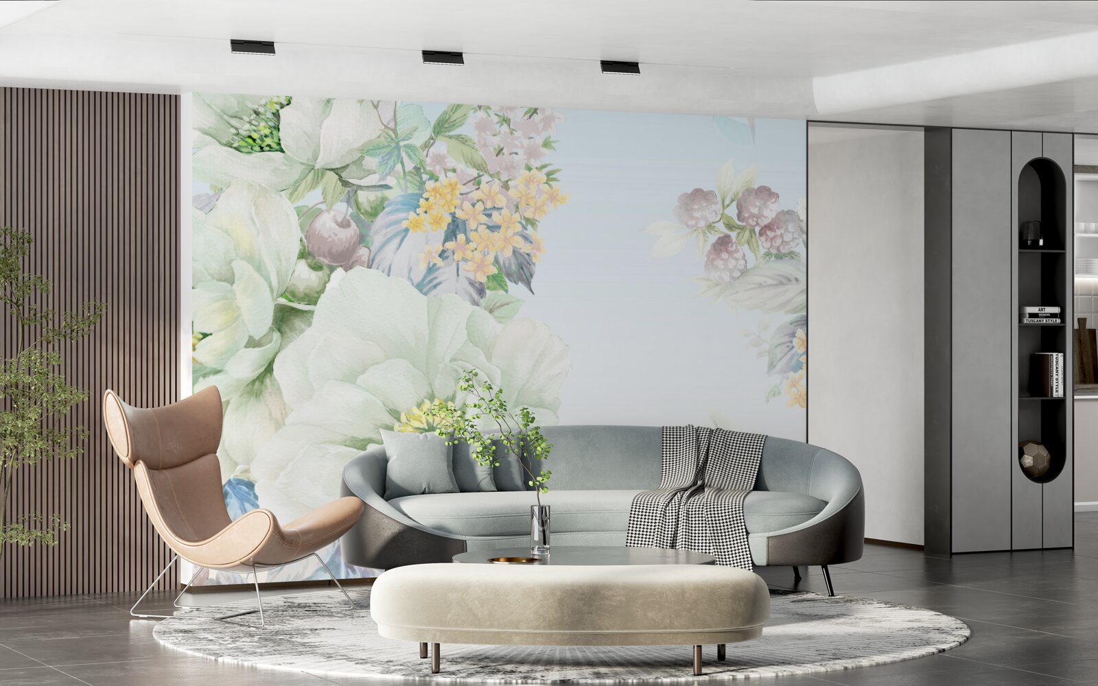 Fototapeta kvety v jemných pastelových farbách