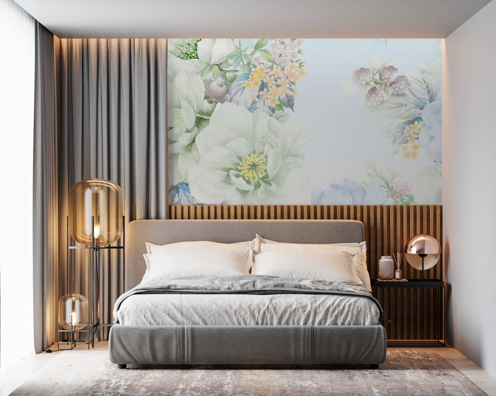 Fototapeta kvety v jemných pastelových farbách