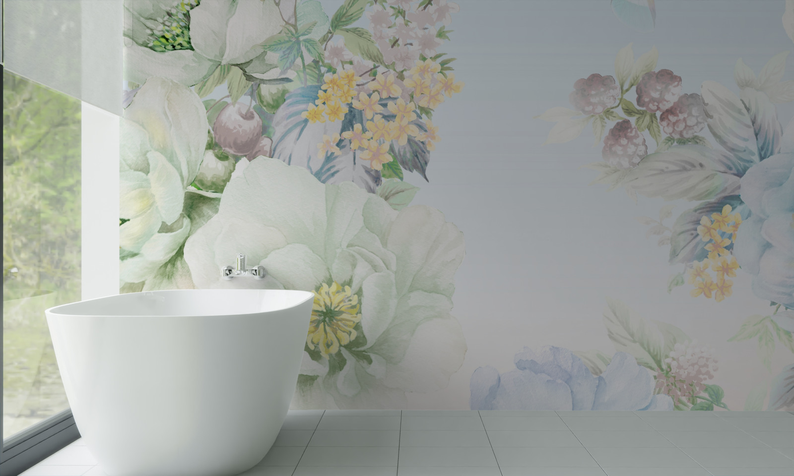 Fototapeta kvety v jemných pastelových farbách