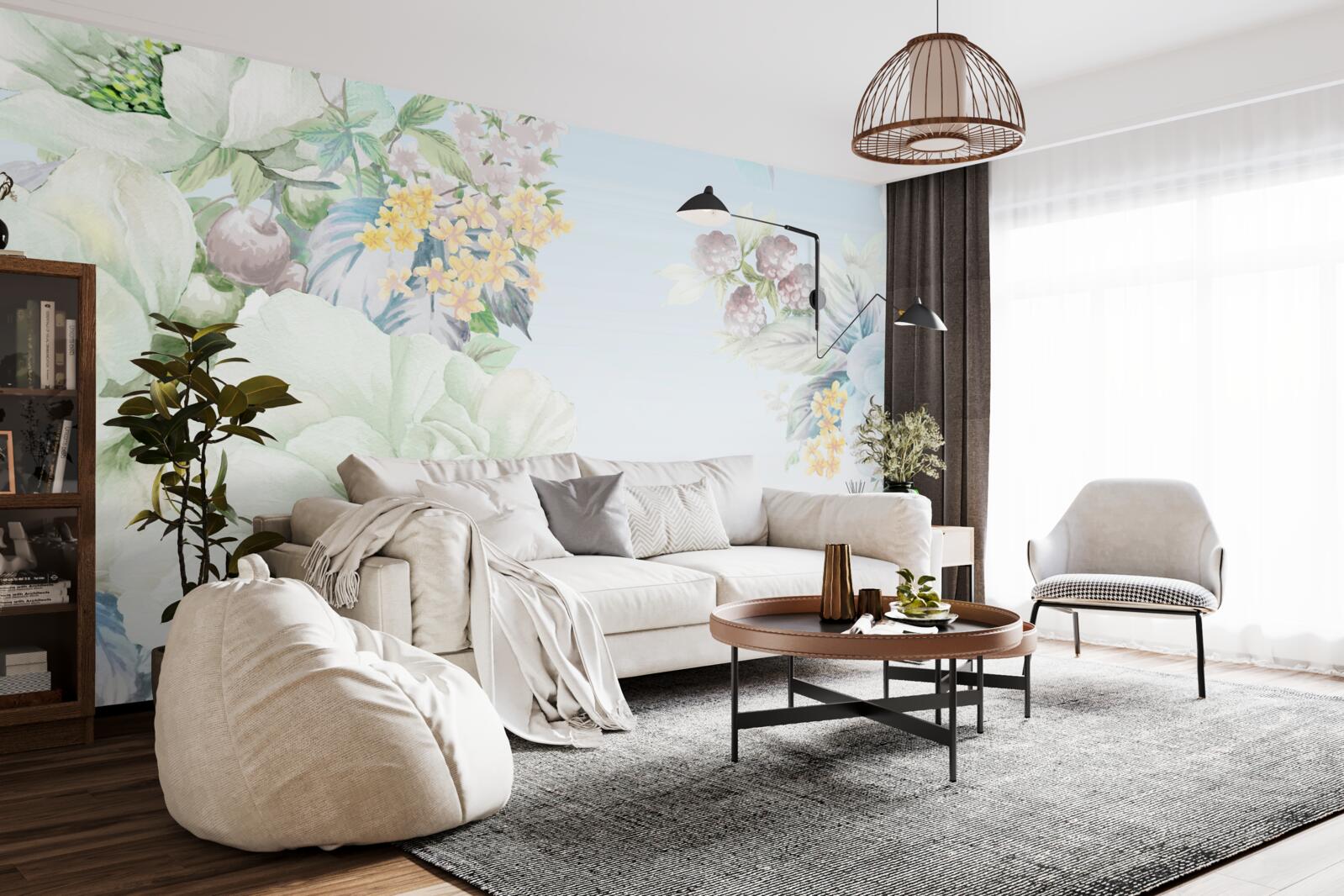 Fototapeta kvety v jemných pastelových farbách