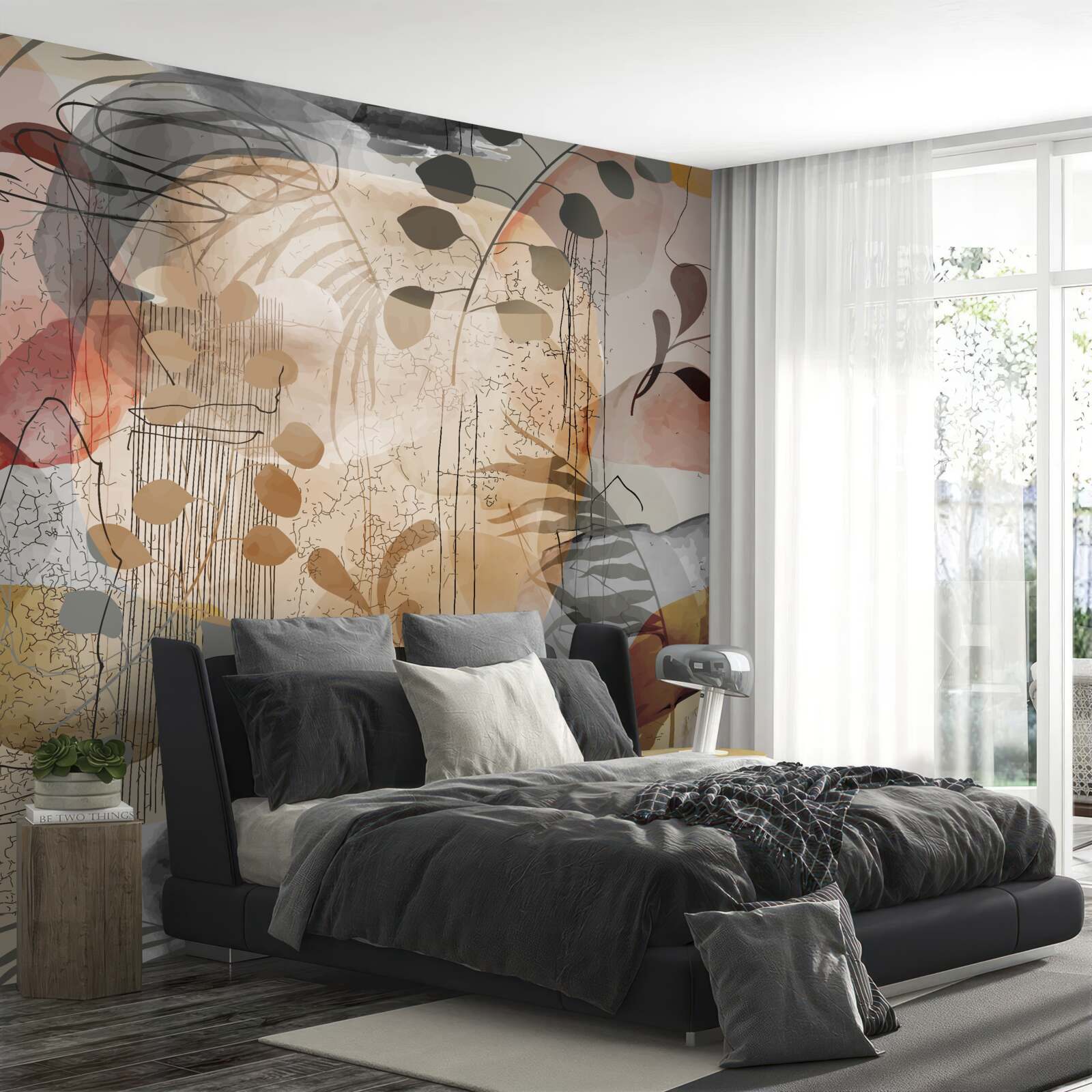 Fototapeta závesy na postele s abstraktným vzorom