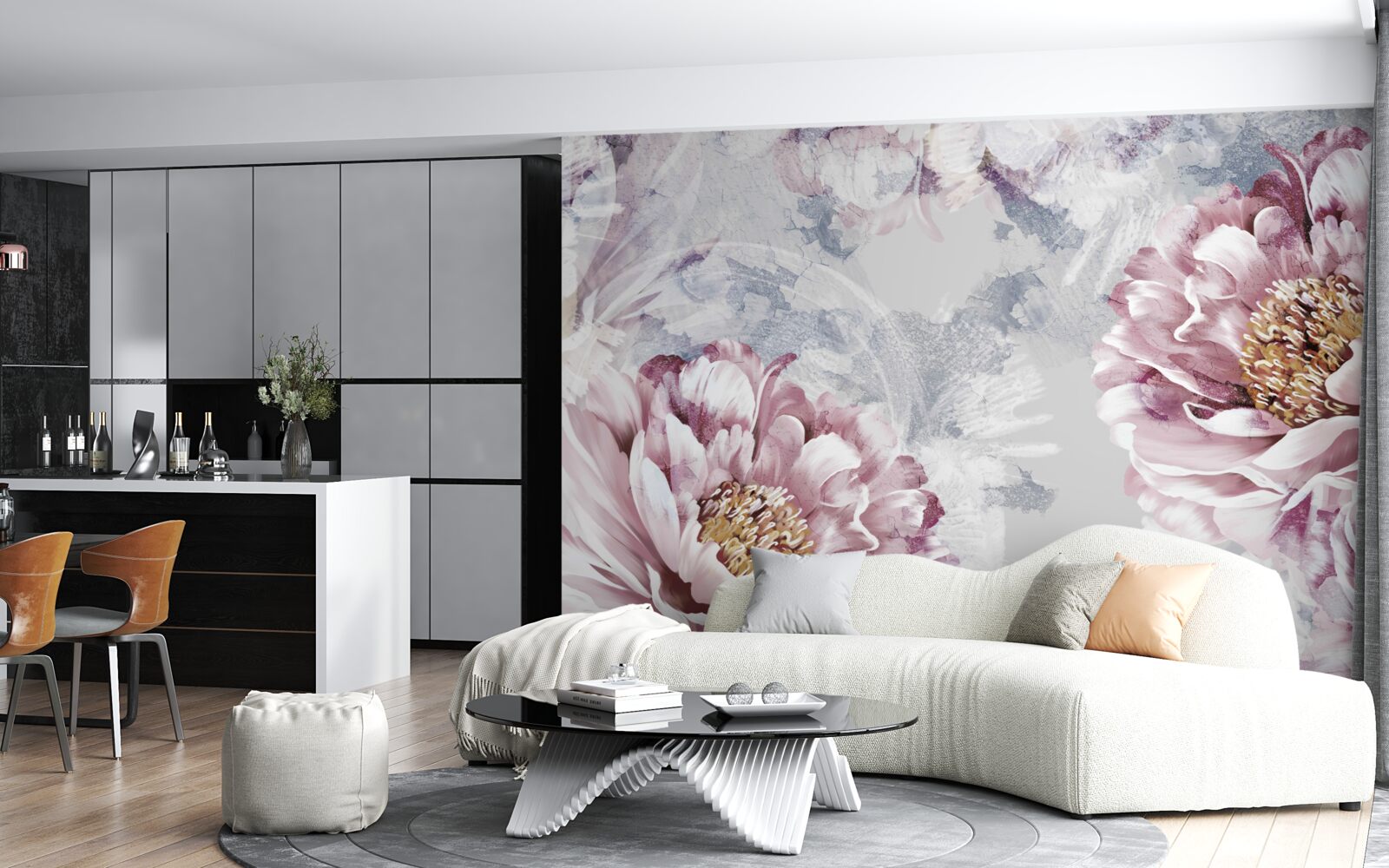 Fototapeta veľké ružové pivonky