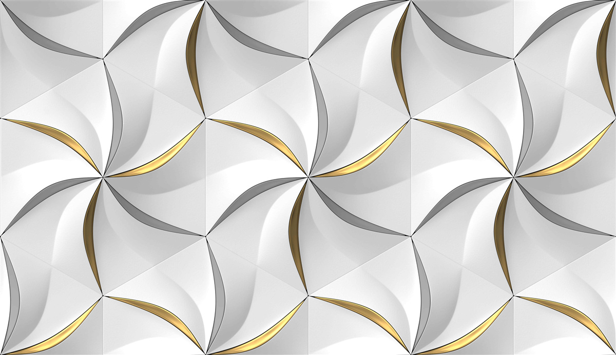 Fototapeta šedé a zlaté víry na bielom pozadí